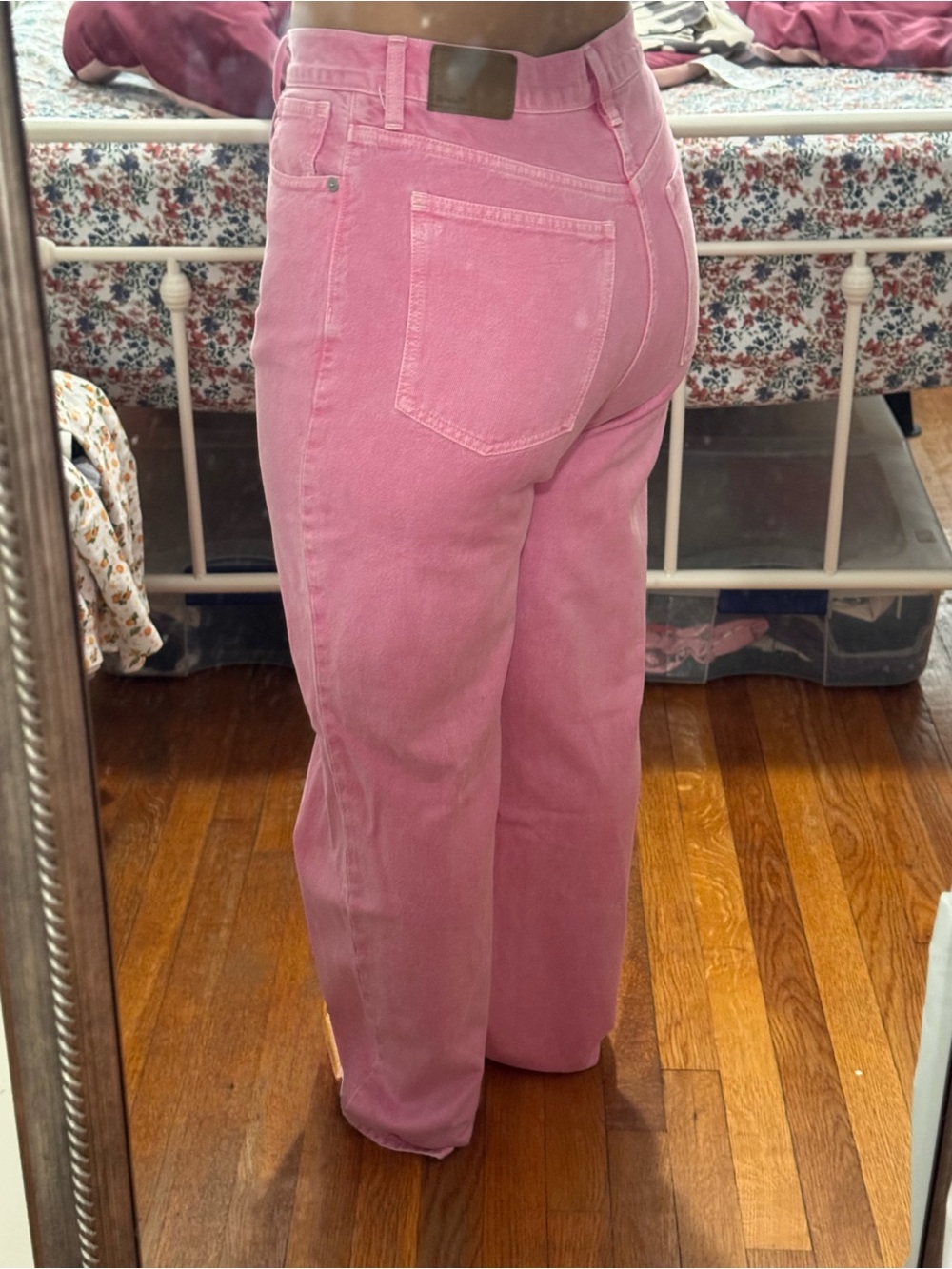 Madewell Baggy Straight Pink Jeans - Picture 4 of 7
